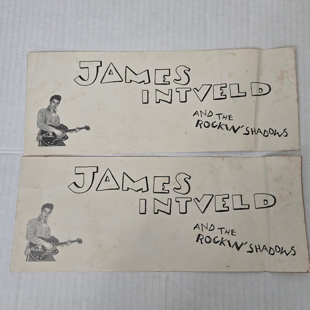 intage James Intveld And The Rockin Shadows Bumper Sticker Lot of 2 Rockabilly